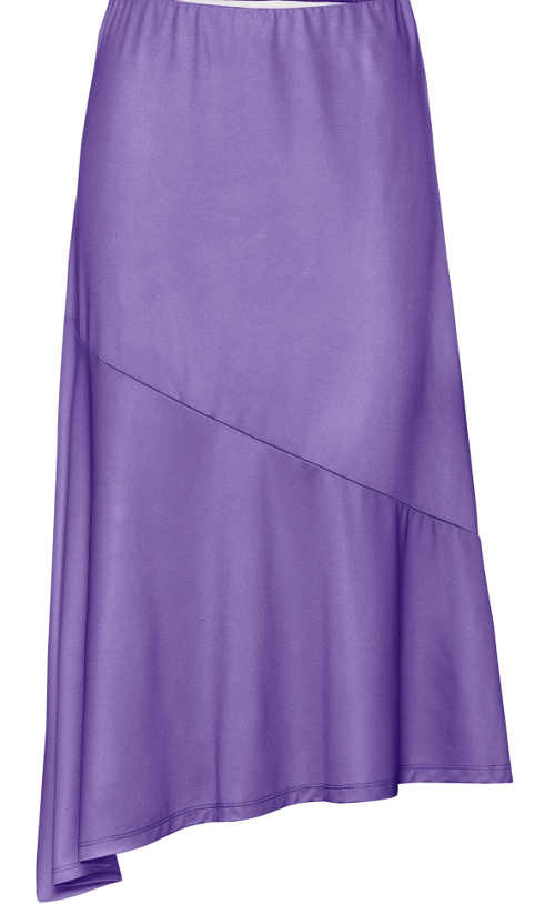 Ženska suknja asimetričnog kroja u modernoj boji