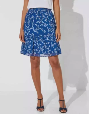 Raskošna suknja s elastičnim strukom u modernom cvjetnom printu